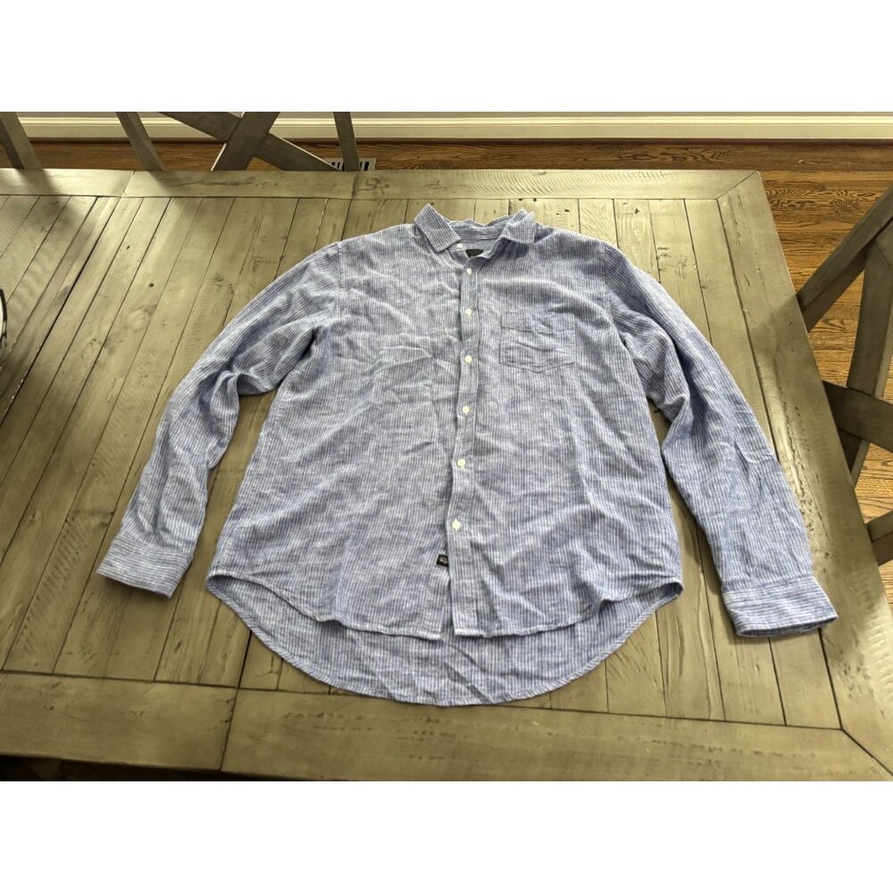 Rails Mens Connor Striped Button-Down Linen Shirt… - image 3